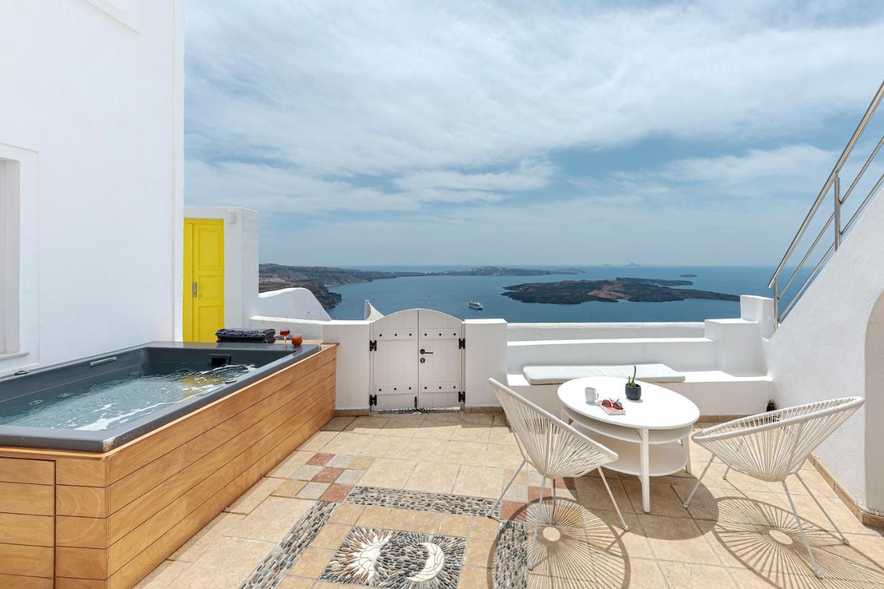 Calderas Hug & Panoramic Sea View - 3 Lux Suites Imerovígli Kültér fotó