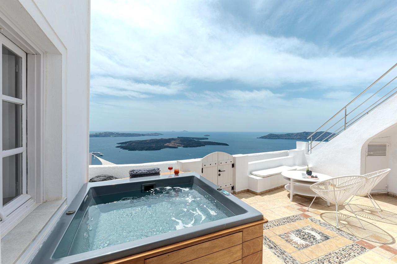 Calderas Hug & Panoramic Sea View - 3 Lux Suites Imerovígli Kültér fotó