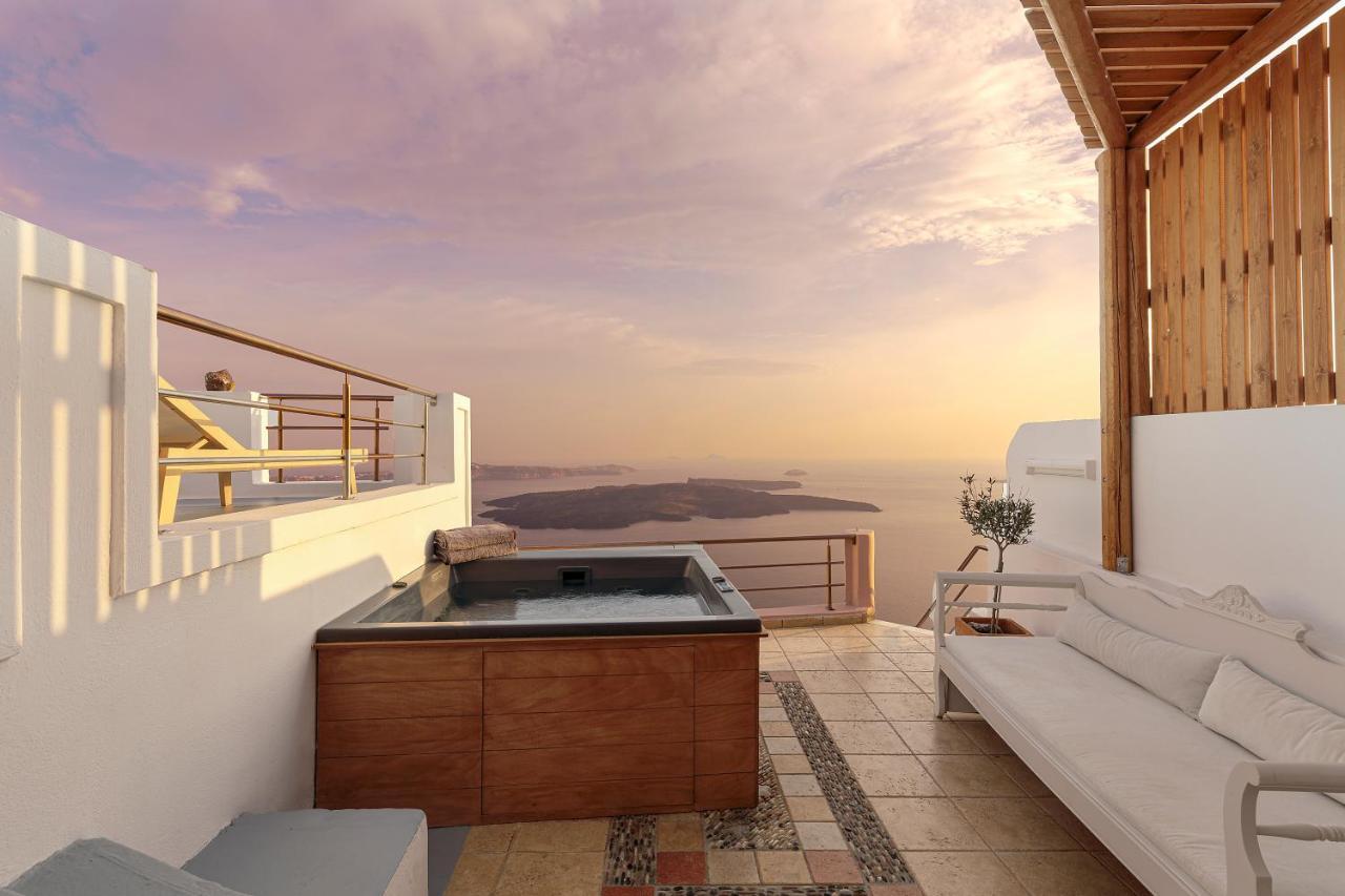 Calderas Hug & Panoramic Sea View - 3 Lux Suites Imerovígli Kültér fotó